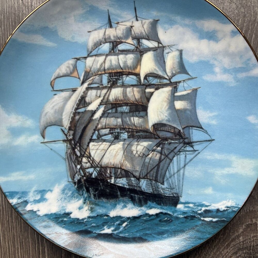 Vintage W.S. George "The Twilight Under Full Sail" Collector's Plate